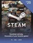Steam Gift Card 20 USD - Steam Key - For USD Currency Only